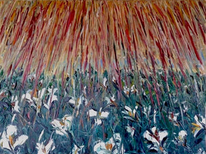 R .    "Lilies Arrayed in the Glory of God" 40" x 30" Oil SOLD